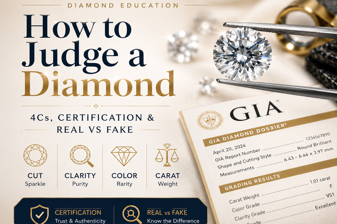 How to Judge a Diamond – 4Cs, Certification & Real vs Fake