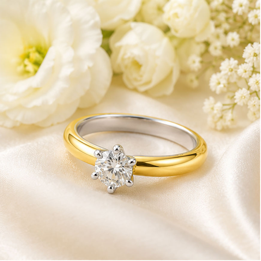 Diamond Solitaire Ring 0.41 Ct | 14Kt Gold | IGI Certified