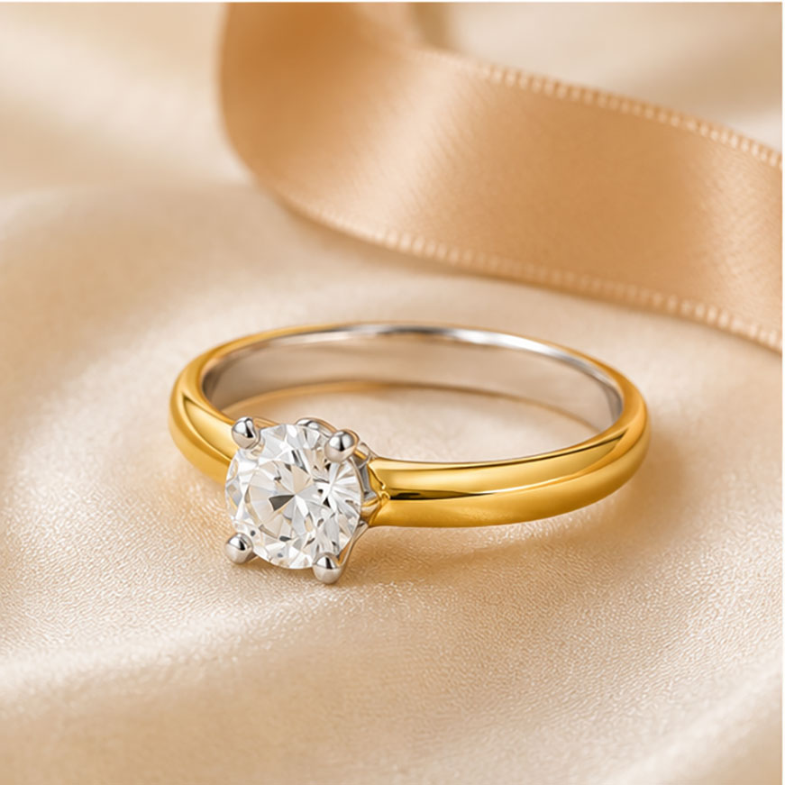 Diamond Solitaire Ring 0.41 Ct | 14Kt Gold | IGI Certified