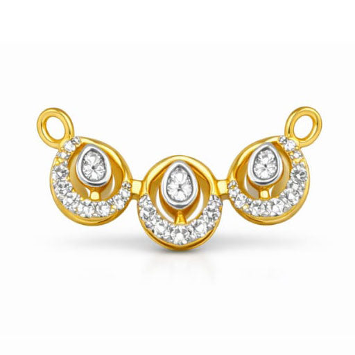 Three-Leaf Diamond Tanmaniya Link | Savya Jewels | 14-kt-gold
