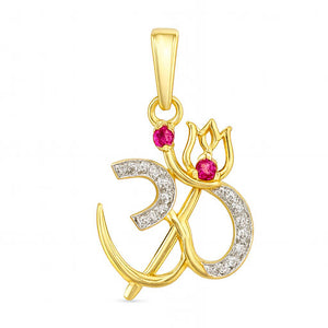 Best Religious Om Pendant with Diamond Pave – Daily Wear in Meerut | Savya Jewels