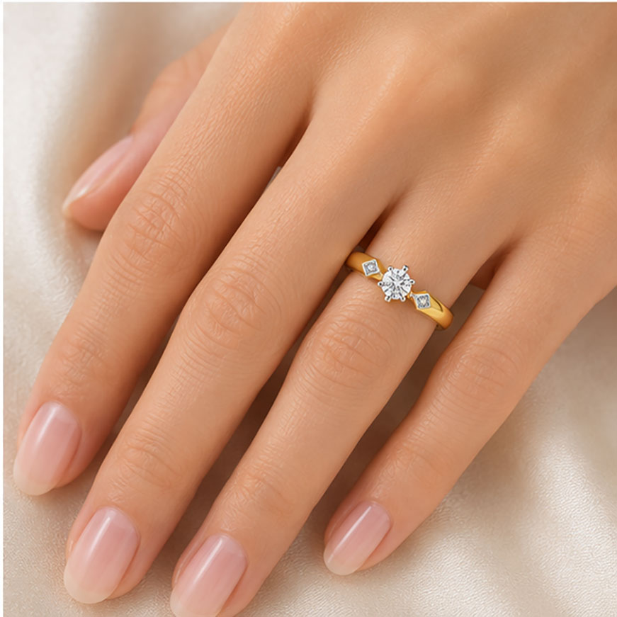 Diamond Solitaire Ring 0.58 Ct | 18Kt Gold | IGI Certified