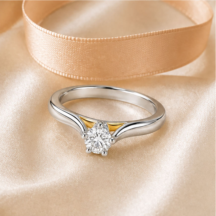 Diamond Solitaire Ring 0.33 Ct | 14Kt Gold | IGI Certified