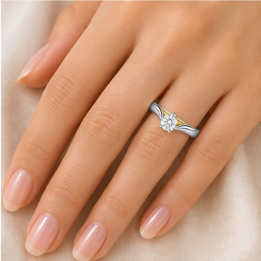 Diamond Solitaire Ring 0.33 Ct | 14Kt Gold | IGI Certified