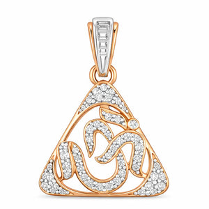 Best Classic Om Triangle Diamond Pendant for Women in Meerut | Savya Jewels
