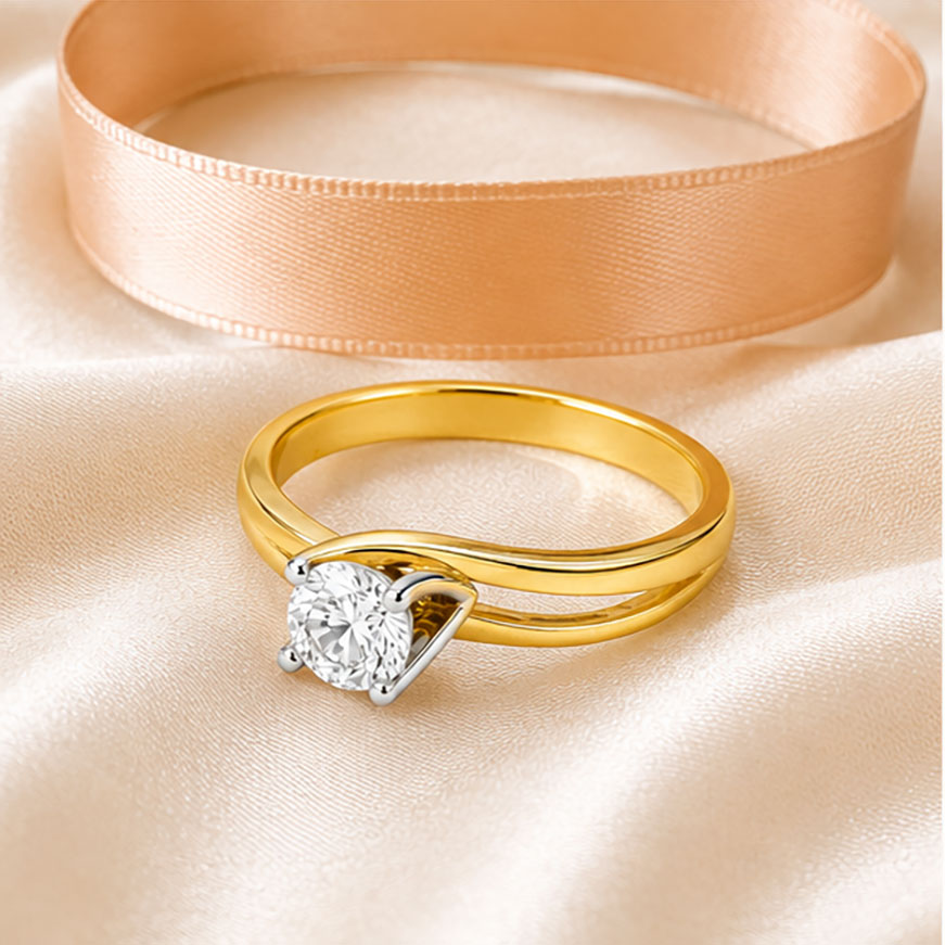 Diamond Solitaire Ring 0.51 Ct | 18Kt Gold | IGI Certified