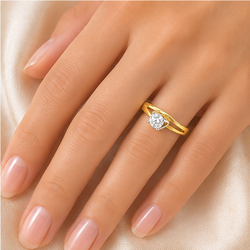Diamond Solitaire Ring 0.51 Ct | 18Kt Gold | IGI Certified
