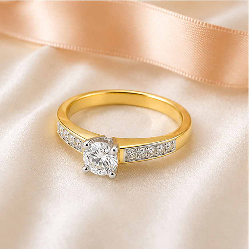 Diamond Solitaire Ring 0.46 Ct | 18Kt Gold | IGI Certified