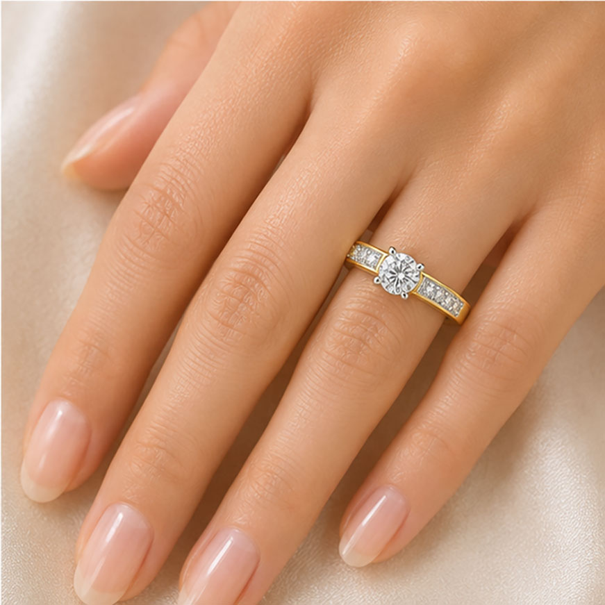 Diamond Solitaire Ring 0.46 Ct | 18Kt Gold | IGI Certified