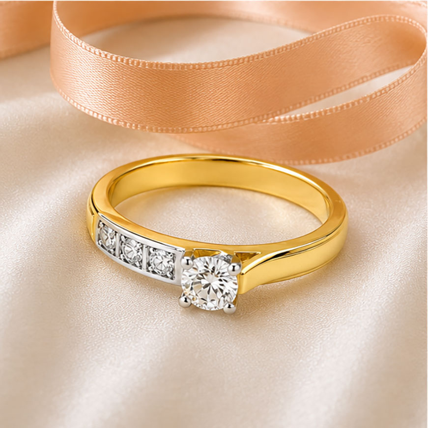 Diamond Solitaire Ring 0.45 Ct | 18Kt Gold | IGI Certified