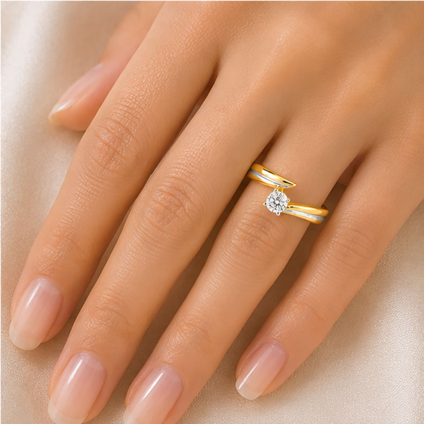 Diamond Solitaire Ring 0.33 Ct | 18Kt Gold | IGI Certified