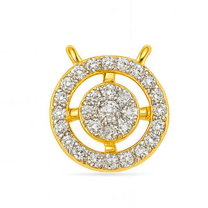 Best Round Diamond Halo Disc Pendant in Meerut | Savya Jewels
