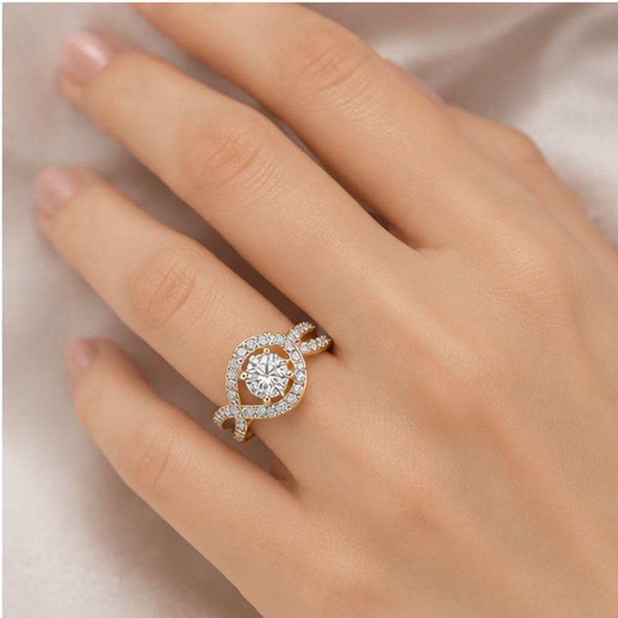 Diamond Solitaire Ring 0.79 Ct | 18Kt Gold | Savya Jewels