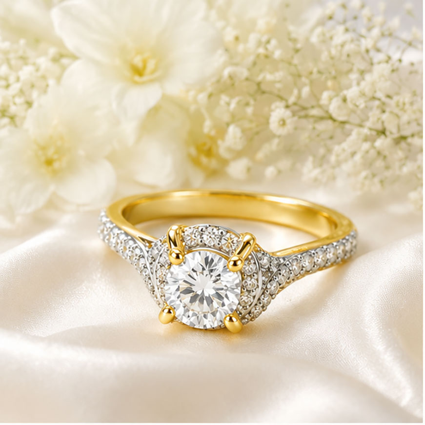Diamond Solitaire Ring 0.86 Ct | 18Kt Gold