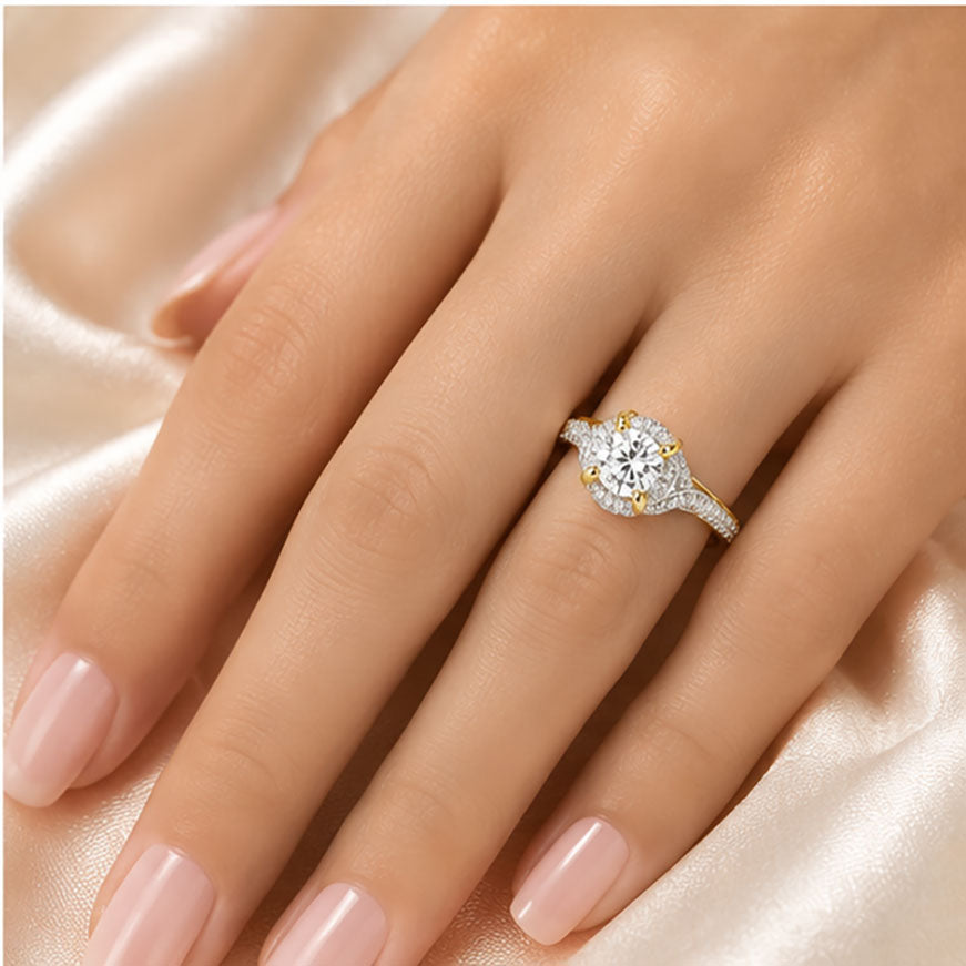 Diamond Solitaire Ring 0.86 Ct | 18Kt Gold