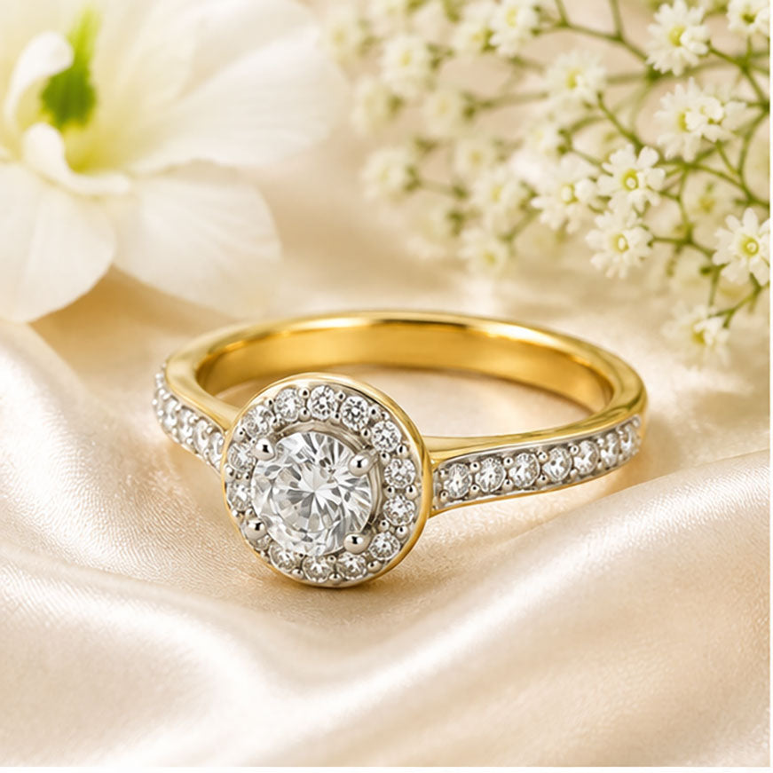Diamond Solitaire Ring 0.84 Ct | 18Kt Gold