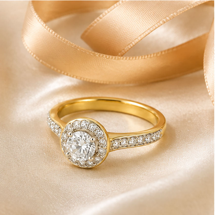 Diamond Solitaire Ring 0.84 Ct | 18Kt Gold