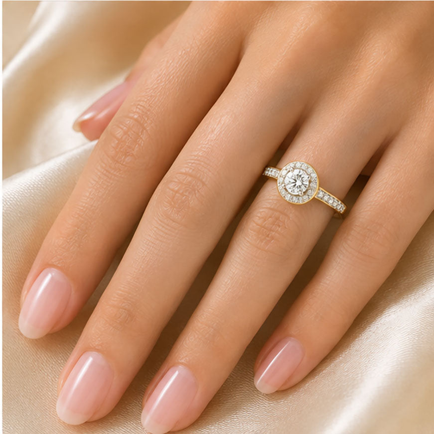 Diamond Solitaire Ring 0.84 Ct | 18Kt Gold