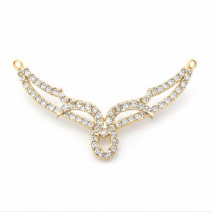 Best Elegant Wings Double Kunda Diamond Tanmaniya Pendant (Yellow Gold) in Meerut | Savya Jewels