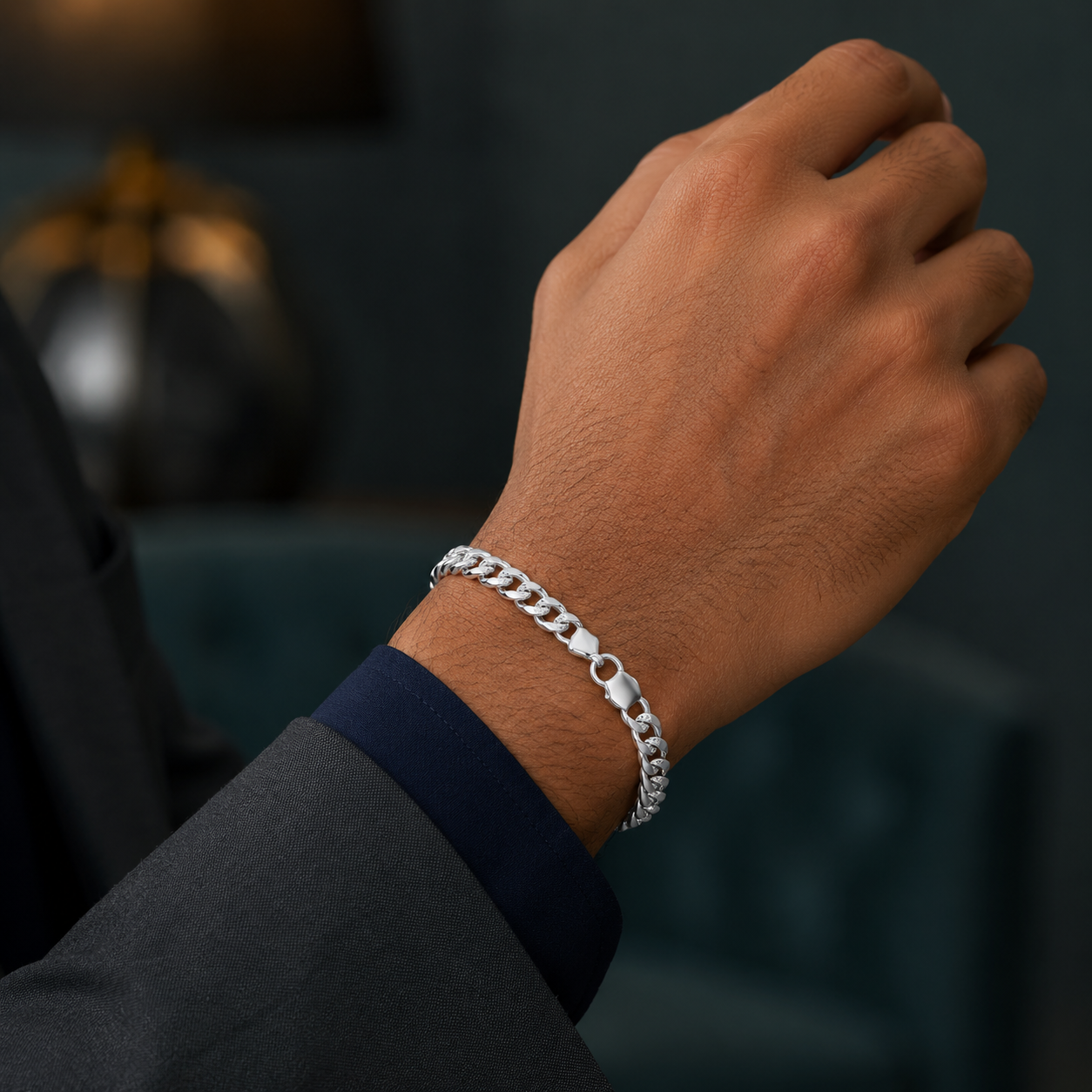 Platinum Men's Chain Bracelet | GIA Certified | Pt950 | Savya Jewels