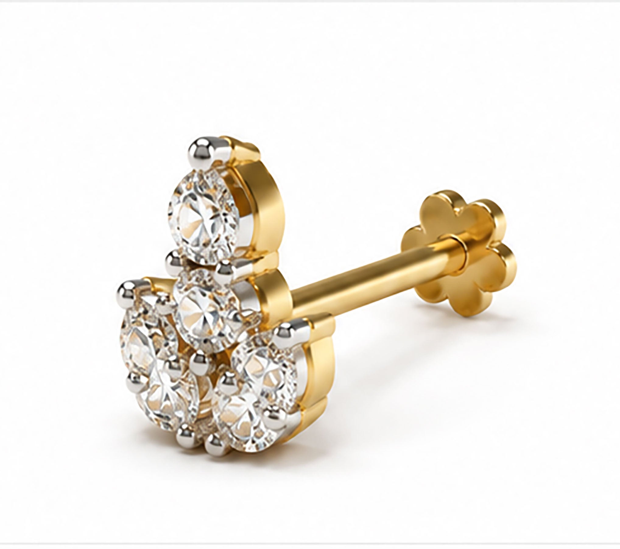 Diamond Nose Pin | Gold & Diamond Nose Pin | Savya Jewels