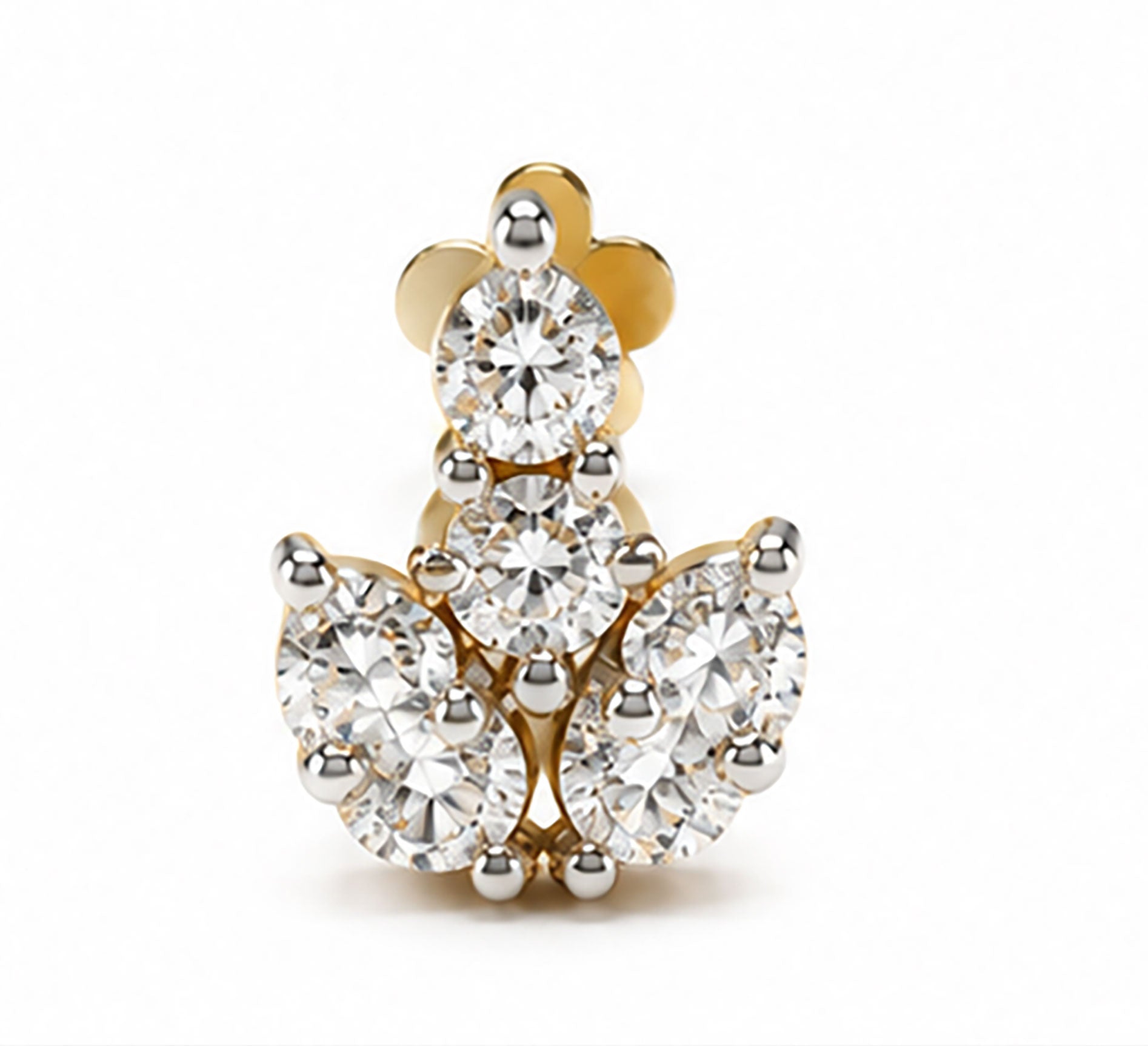 Diamond Nose Pin | Gold & Diamond Nose Pin | Savya Jewels