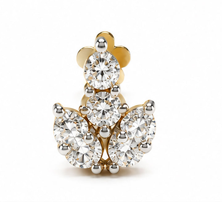 Diamond Nose Pin | Gold & Diamond Nose Pin | Savya Jewels