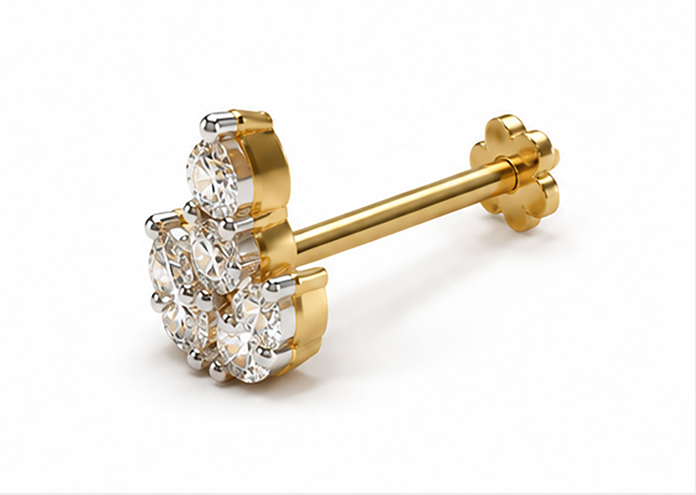 Diamond Nose Pin | Gold & Diamond Nose Pin | Savya Jewels