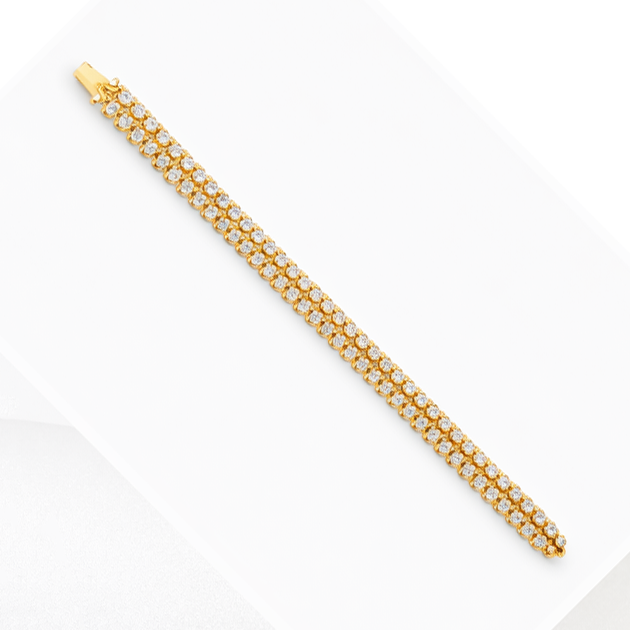 Men's Diamond Tennis Chain Bracelet | 14Kt Gold | 2.64 Ct