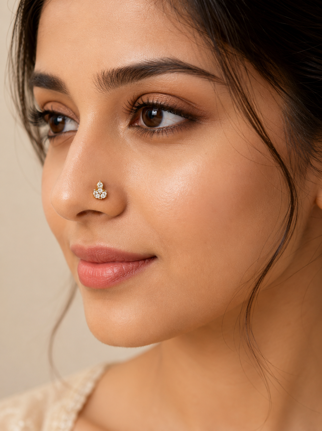 Diamond Nose Pin | Gold & Diamond Nose Pin | Savya Jewels