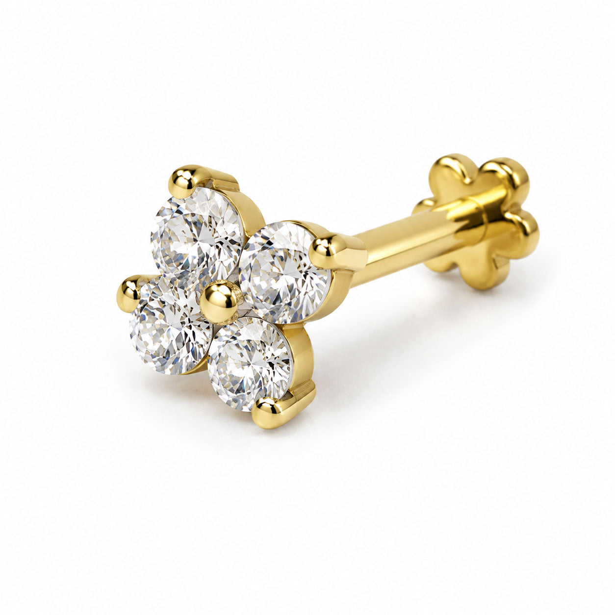 Diamond Nose Pin | Gold & Diamond Nose Pin | Savya Jewels
