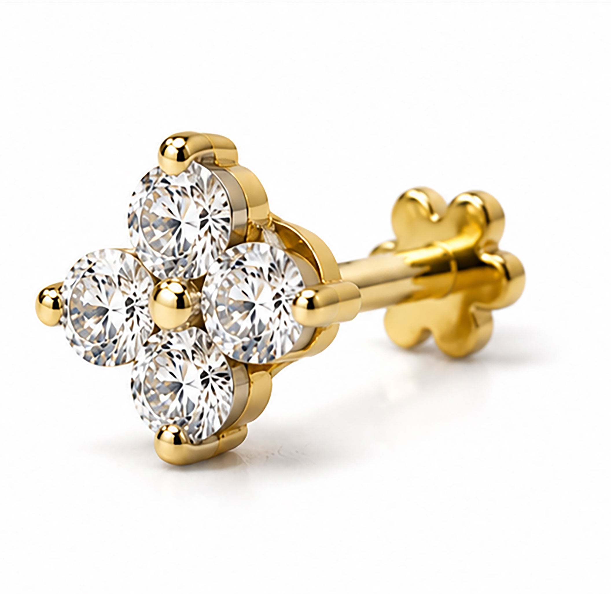 Diamond Nose Pin | Gold & Diamond Nose Pin | Savya Jewels