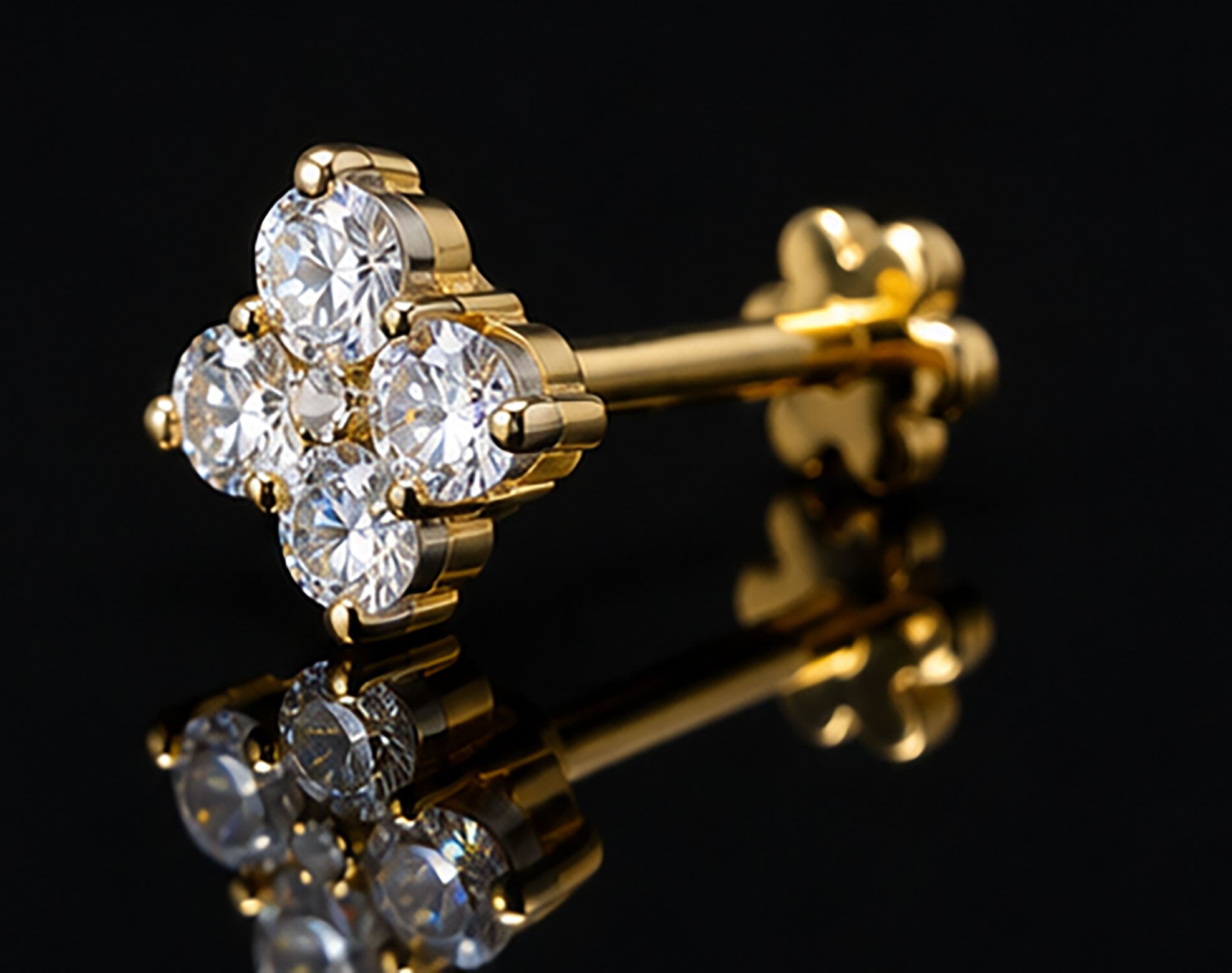 Diamond Nose Pin | Gold & Diamond Nose Pin | Savya Jewels