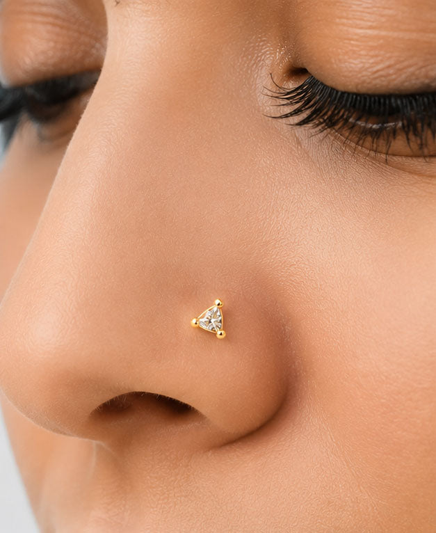 Diamond Nose Pin | Gold & Diamond Nose Pin | Savya Jewels