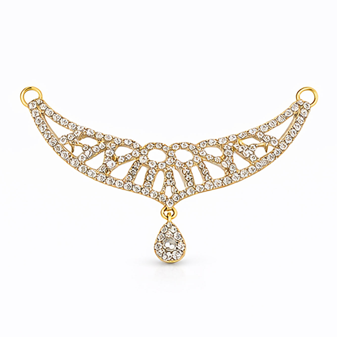 Vintage Lace Diamond Tanmaniya Pendant | Savya Jewels | 18-kt-gold