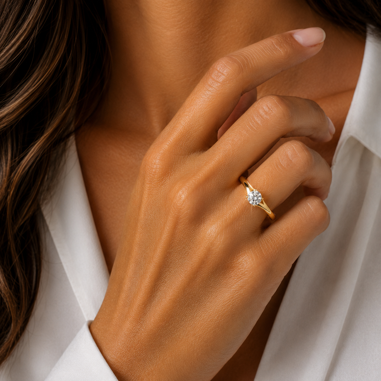 Diamond Solitaire Ring 0.51 Ct | 18Kt Gold | IGI Certified