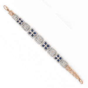 Best Royal Blue Flower Diamond Bracelet in Meerut | Savya Jewels