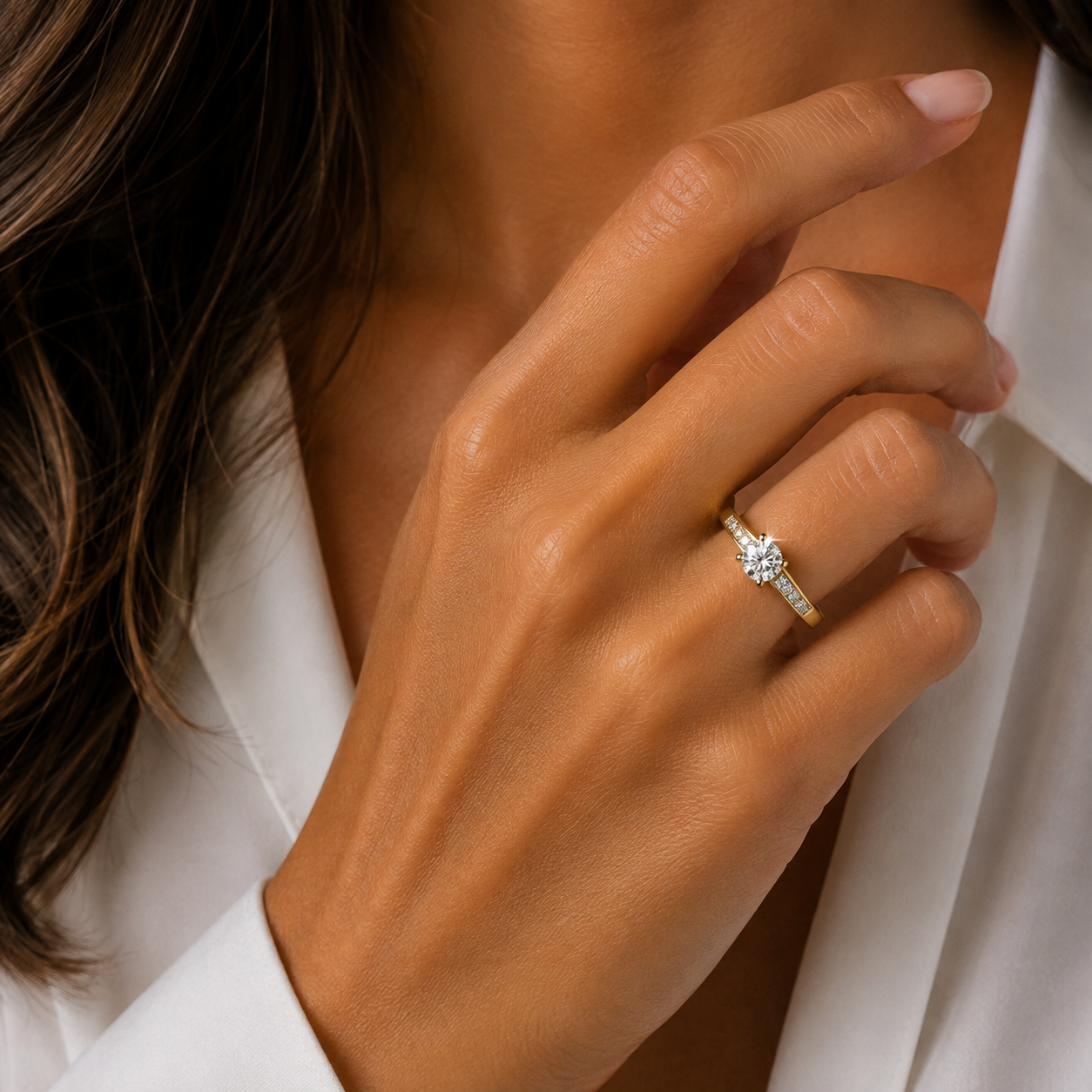 Diamond Solitaire Ring 0.45 Ct | 18Kt Gold | IGI Certified