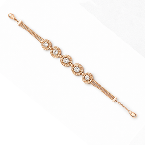 Royal Oval Diamond Chain Bracelet | Savya Jewels | 14-kt-gold