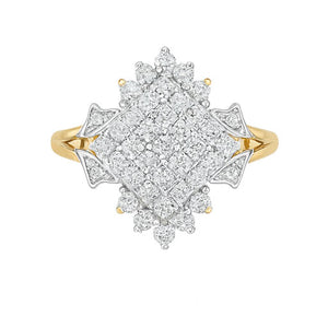 Best Radiant Blossom Diamond Cluster Ring in Meerut | Savya Jewels