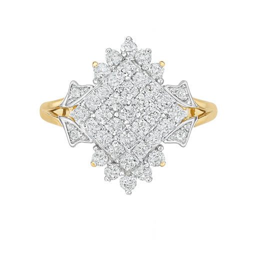 Best Radiant Blossom Diamond Cluster Ring in Meerut | Savya Jewels