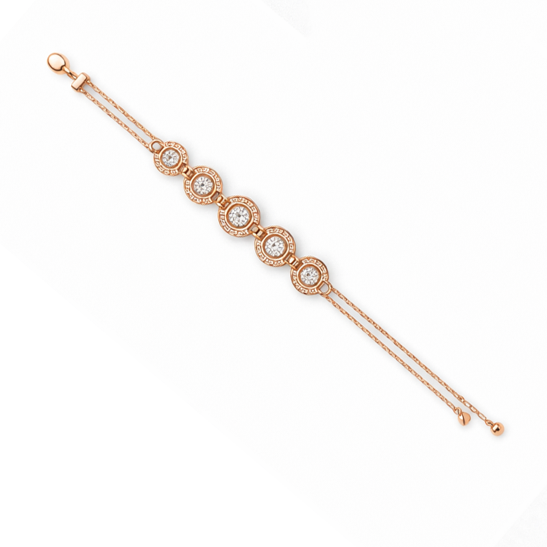 Vintage Oval Diamond Link Bracelet | Savya Jewels | 14-kt-gold