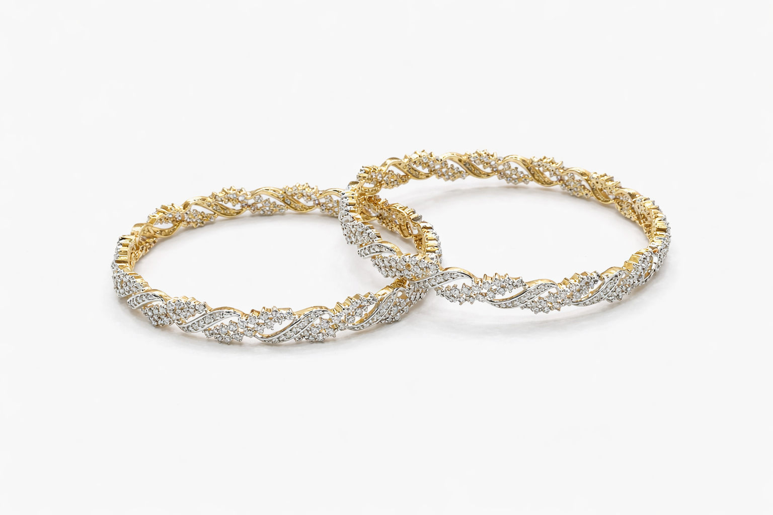 Best Eterna Twist Diamond Bangles in Meerut | Savya Jewels