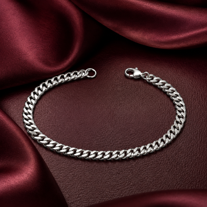 Platinum Men's Chain Bracelet | GIA Certified | Pt950 9.23g | Savya Jewels