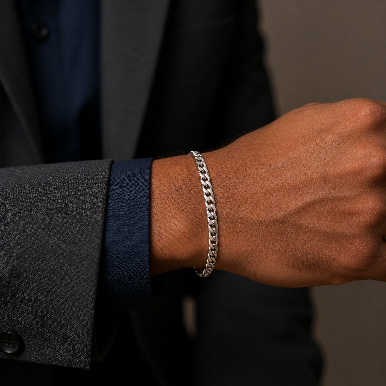 Platinum Men's Chain Bracelet | GIA Certified | Pt950 9.23g | Savya Jewels