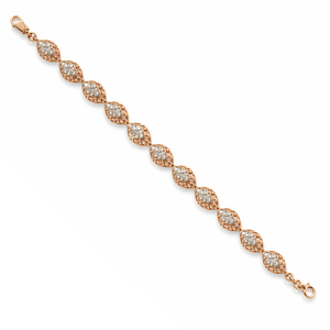 Best Oval Bloom Diamond Chain Bracelet in Meerut | Savya Jewels