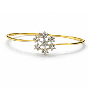 Diamond Flowerette Gold Bracelet | Savya Jewels | 14-kt-gold