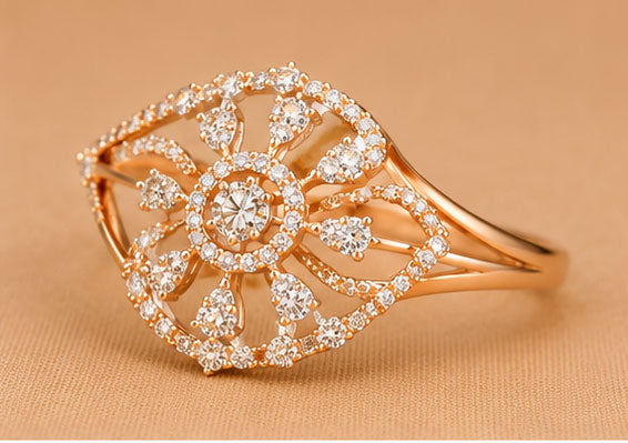 Minimal Diamond Ring in 14Kt Gold | 0.24 Ct