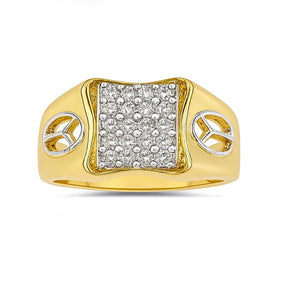 Best Bold Square-Top Diamond Men’s Ring in Meerut | Savya Jewels