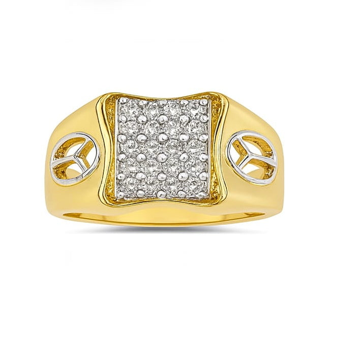 Best Bold Square-Top Diamond Men’s Ring in Meerut | Savya Jewels